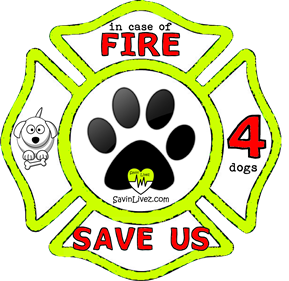 reflective 4 dogs rescue decal, 4 dogs alert, save my pets, 4 dogs alert sticker, 4 dogs window sticker, 4 dogs inside, 4 dogs emergency decal, 4 dogs inside decal, 4 dogs finder, 4 dogs rescue alert decal, firefighter decal, refelctive decal, reflective sticker, in case of fire, firefighter decal, fire department