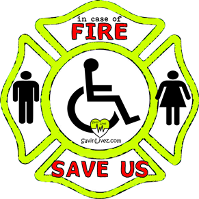reflective disabled rescue decal